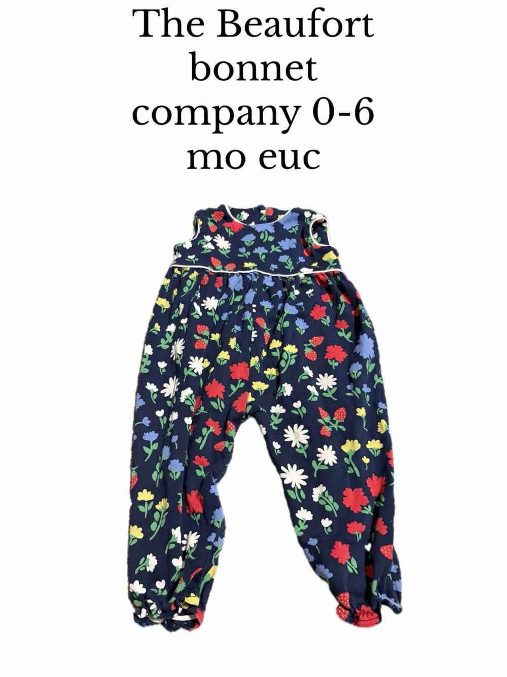 The Beaufort bonnet company Berry vintage blooms 0-6 month romper